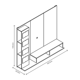 Painel para Tv até 50" Estrela Ripado - Giga - 3