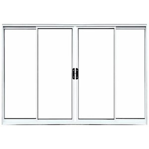Vitro de Aluminio 4 Folhas sem Grade Linha Leve:1,00 X 1,20/branco