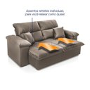 Ver imagem 4 de Sofá Retrátil Reclinável Trento 1,50m Suede Velut Tabaco Molas no Assento - King House