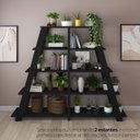 Ver imagem 7 de Estante de Livros 82CMX134CM Escada Multiuso 5 Prateleiras Preto Artany