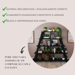 Estante Escada Multiuso para Livros 5 Prateleiras 134cmx82cm - 11