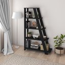 Ver imagem 1 de Estante de Livros 82CMX134CM Escada Multiuso 5 Prateleiras Preto Artany