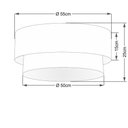 Ver imagem 2 de Plafon para Sala de Tv Cilíndrico Tv-3063 Cúpula Cor Linho Bege Branco