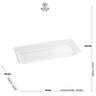 4 Travessas Retangulares Bandeja Petisqueira Cristal Pearl Wolff 30x13x3cm para Mesa Posta - 9