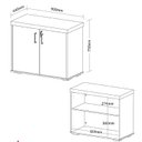 Ver imagem 5 de Armário Executivo para Escritório Baixo 2 Portas com Chave Tamburato Marrom Artany