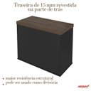 Ver imagem 7 de Armário Executivo para Escritório Baixo 2 Portas com Chave Tamburato Marrom Artany