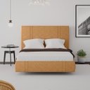 Ver imagem 7 de Cama Moderna Aspen Casal Box com Cabeceira Estofada Base Flutuante Pu Caramelo G99 - Gran Belo