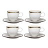 Jogo de Xicaras Chá Café Pires 4pcs Porcelana Maresia 220ml - 1