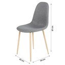 Ver imagem 5 de Cadeira Estofada Decorativa Alegra Cinza Opt