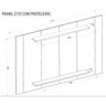 Painel para TV até 65 Polegadas em BP com 2 Prateleiras 2.2 Multiverso  - 4