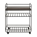 Ver imagem 3 de Carrinho Bar Buffet em Metal Design Moderno para Sala e Área Gourmet Noa Preto