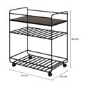 Ver imagem 5 de Carrinho Bar Buffet em Metal Design Moderno para Sala e Área Gourmet Noa Preto