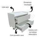 Ver imagem 2 de Gaveteiro Baixo para Banheiro 100% MDF + Rodizios Branco sem Furos