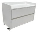 Ver imagem 1 de Gaveteiro Baixo para Banheiro 100% MDF + Rodizios Branco sem Furos