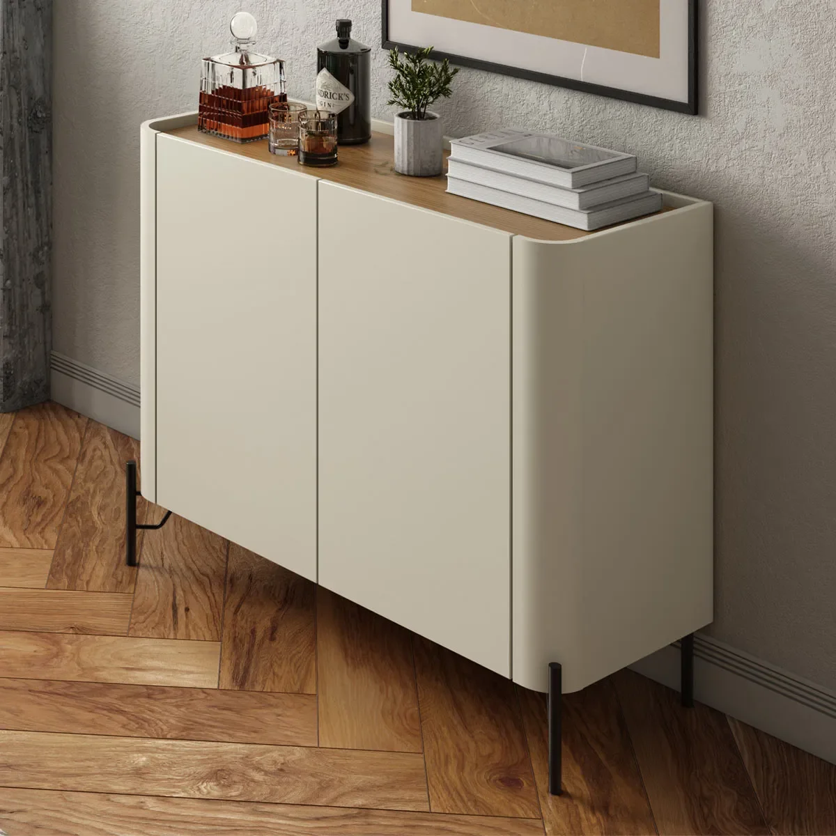 Ver imagem 1 de Buffet Mdf com Porta Lisa L98,5 X A81,5cm