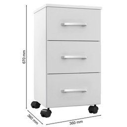 Livreiro Office C/ Gaveteiro Pietra Branco - 6