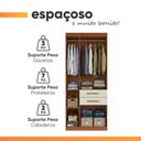 Ver mais imagens de Guarda Roupas Solteiro 4 Portas 2 Gavetas Maya