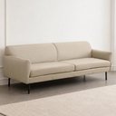 Ver imagem 3 de Sofá 3 Lugares para Sala Living Pés Industrial 200cm Nunno L06 Couro Bege Areia - Lyam Decor