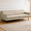 Ver imagem 4 de Sofá 3 Lugares para Sala Living Pés Industrial 200cm Nunno L06 Couro Bege Areia - Lyam Decor