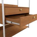 Ver imagem 5 de Armário Alto Closet Aberto 2 Gavetas 4 Prateleiras e Cabideiro Mdf e Aço Canela/branco Brilho
