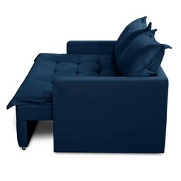 Sofá sem Caixa Retrátil e Reclinável 1,65m com Molas Maísa Suede Adonai Estofados - 7