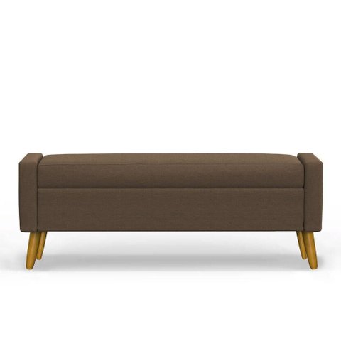 Recamier Bau Londres 1,40m Suede Marrom - Clique Decor