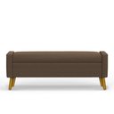 Ver imagem 1 de Recamier Bau Londres 1,40m Suede Marrom - Clique Decor