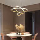 Ver imagem 2 de Luminária Led 80 Watts 3 Anéis 115cm Altura Ajustável Lustre Pendente Suspenso Teto Gimpo Kjdd-l-176