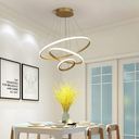 Ver imagem 6 de Luminária Led 80 Watts 3 Anéis 115cm Altura Ajustável Lustre Pendente Suspenso Teto Gimpo Kjdd-l-176