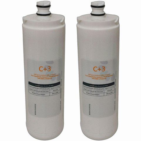 Kit 2 Refil Filtro Purificador Bebedouro Agua C+3 Ibbl Fr600