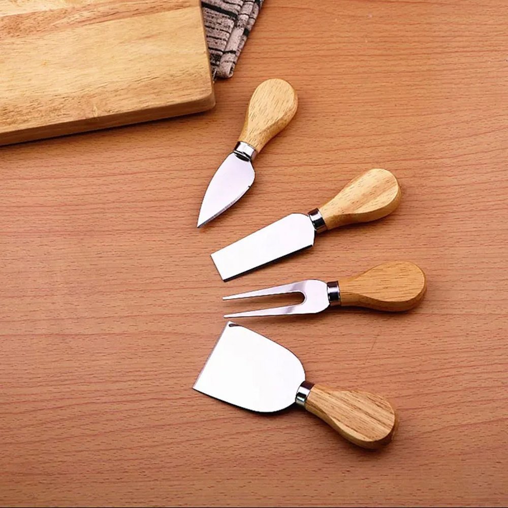 Conjunto de Utensílios P/ Queijo Bambu 4pçs Class Home - 4