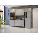Ver imagem 3 de Cozinha Compacta 4 Peças Italia Valdemoveis Cinamomo/Off White