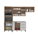 Ver imagem 2 de Cozinha Compacta 4 Peças Italia Valdemoveis Cinamomo/Off White