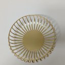 Ver imagem 2 de Centro de Mesa Decorativo de Metal Dourado 9x25x25cm Sala Jantar Decoração