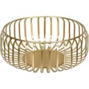Ver imagem 1 de Centro de Mesa Decorativo de Metal Dourado 9x25x25cm Sala Jantar Decoração