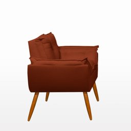 Poltrona Cadeira Decorativa para Sala de Estar – Jl Decor Cor:terracota - 3