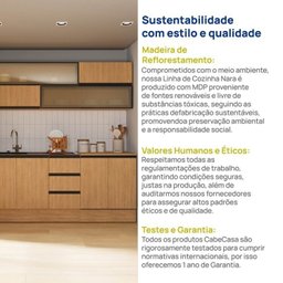 Cozinha Modulada 7 Peças 5 Aéreos 2 Balcões Nara CabeCasa MadeiraMadeira - 19