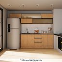 Ver imagem 3 de Cozinha Planejada 7 Peças 5 Aéreos 2 Balcões Nara CabeCasa MadeiraOriginals Marrom/Avena