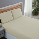Ver imagem 3 de Kit Jogo Cama Casal 4 Peças 100% Algodão Percal 200 Fios Lençol com Elástico:palha