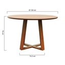 Ver imagem 3 de Mesa de Jantar Madri Madeira Maciça - Amêndoa Tampo Ø120 Laminado Envernizado Cinamomo