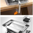Ver imagem 6 de Maquina Macarrao Preparar Massas Cilindro Inox Manual 3 Tipos Lasanha Talharim Multiuso Caseira Ajus