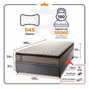 Ver imagem 2 de Cama Box Baú Atlanta 138x188 Cinza Espuma D45 King House