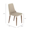 Ver imagem 7 de Conjunto de Jantar Mesa Retangular com Vidro Addar 4 Cadeiras Loren - PU Off White com Champanhe