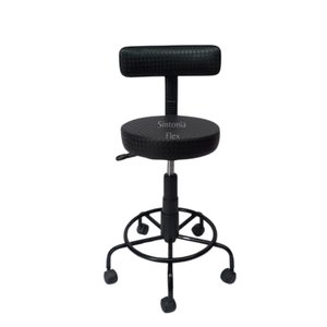 Cad. Mocho Podologo Estética C/ Regulagem de Altura a Gás Tatuador Manicure-base Apoio de Pés Corano