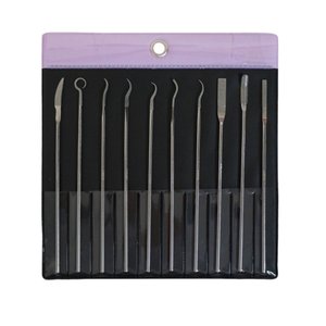Kit Limas Diamantada Profissional Rifflers (Curvas) 140mm C/ 10 Peças - #200