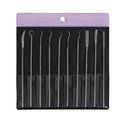 Ver imagem 1 de Kit Limas Diamantada Profissional Rifflers (Curvas) 140mm C/ 10 Peças - #200