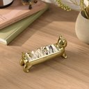 Ver imagem 2 de Ali Cat Dourado - Porta Anéis Gato Munchkin para 9 Anéis