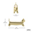 Ver imagem 4 de Ali Cat Dourado - Porta Anéis Gato Munchkin para 9 Anéis