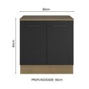 Ver imagem 4 de Balcão Multiuso 80cm 2 Portas Agata Madesa