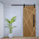 Ver imagem 2 de Porta de Correr Agatha Trilho Soft Pux. Tubolar Preto 1.20 X 2.10 Lado Direito – Hale